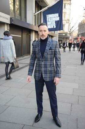 Elton John s husband David Furnish attending a London Fashion Week Men s Show on The Strand. JANUARY 6th 2017  TSTx1716