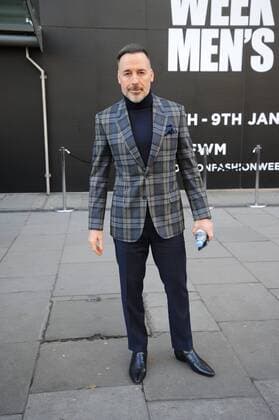 Elton John s husband David Furnish attending a London Fashion Week Men s Show on The Strand. JANUARY 6th 2017  TSTx1716