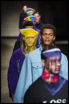 . 07 01 2017. London, United Kingdom. London Fashion Week Men s 2017. Designer, Christopher Shannon on display at the Old Selfridges Hotel, London, UK.  xBenxStevensx xi-Imagesx IIM-14122-0009