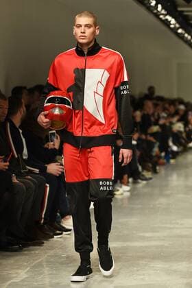 January 6, 2017 - London, England, United Kingdom - A model walk down the catwalk wearing Bobby Abbley AW17 collection during London Menswear Fashion Week on January 6, 2017 in London, United Kingdom. London United Kingdom  - ZUMAn230 20170106_zaa_n230_552