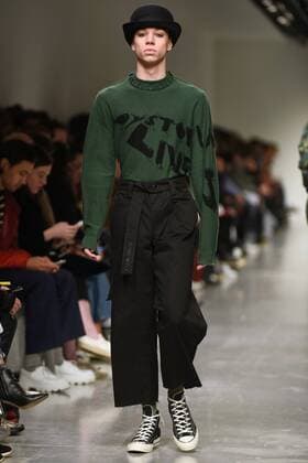 January 6, 2017 - London, England, United Kingdom - A model walks down the catwalk wearing Liam Hodges AW17 collection during London Menswear Fashion Week on January 6, 2017 in London, United Kingdom. London United Kingdom  - ZUMAn230 20170106_zaa_n230_609