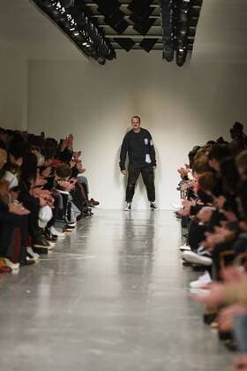 January 6, 2017 - London, England, United Kingdom - A model walks down the catwalk wearing Liam Hodges AW17 collection during London Menswear Fashion Week on January 6, 2017 in London, United Kingdom. London United Kingdom  - ZUMAn230 20170106_zaa_n230_619