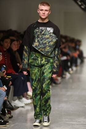 January 6, 2017 - London, England, United Kingdom - A model walks down the catwalk wearing Liam Hodges AW17 collection during London Menswear Fashion Week on January 6, 2017 in London, United Kingdom. London United Kingdom  - ZUMAn230 20170106_zaa_n230_605