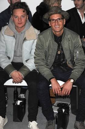 English pop singer Connor Maynard and Made In Chelsea reality TV star Oliver Proudlock attending the Casely Hayford London Fashion Week Men s catwalk show, on The Strand. JANUARY 7th 2017  TSTx1725