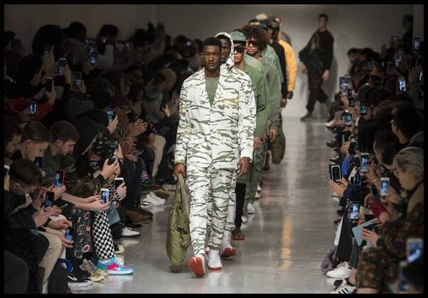 . 08 01 2017. London, United Kingdom. London Fashion Week Men s 2017. Maharishi on display at the BFC Show Space, on The Strand, London, UK.  xBenxStevensx xi-Imagesx IIM-14126-0011