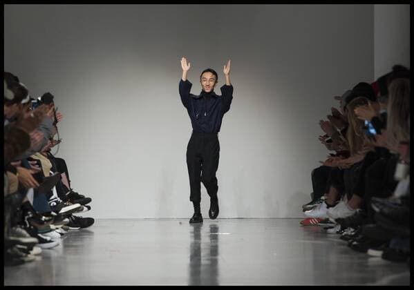 . 08 01 2017. London, United Kingdom. Pictured is Ximon Lee. London Fashion Week Men s 2017. Fashion designer, Ximon Lee on display at the BFC Show Space, The Strand, London, UK.  xBenxStevensx xi-Imagesx IIM-14127-0013
