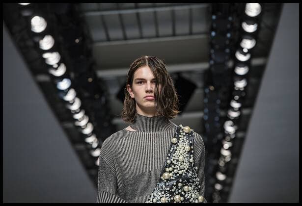. 08 01 2017. London, United Kingdom. London Fashion Week Men s 2017. Fashion designer, Ximon Lee on display at the BFC Show Space, The Strand, London, UK.  xBenxStevensx xi-Imagesx IIM-14127-0004