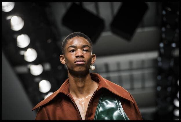 . 08 01 2017. London, United Kingdom. London Fashion Week Men s 2017. Fashion designer, Ximon Lee on display at the BFC Show Space, The Strand, London, UK.  xBenxStevensx xi-Imagesx IIM-14127-0006