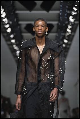 . 08 01 2017. London, United Kingdom. London Fashion Week Men s 2017. Fashion designer, Ximon Lee on display at the BFC Show Space, The Strand, London, UK.  xBenxStevensx xi-Imagesx IIM-14127-0008