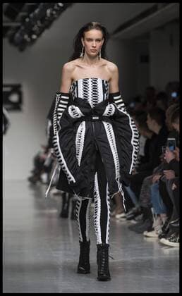 . 08 01 2017. London, United Kingdom. London Fashion Week Men s 2017. Fashion designer KTZ on display at the BFC Show Space on the Strand, London, UK.  xBenxStevensx xi-Imagesx IIM-14128-0004