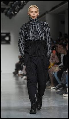 . 08 01 2017. London, United Kingdom. London Fashion Week Men s 2017. Fashion designer KTZ on display at the BFC Show Space on the Strand, London, UK.  xBenxStevensx xi-Imagesx IIM-14128-0014