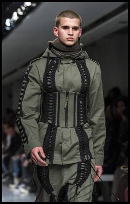 . 08 01 2017. London, United Kingdom. London Fashion Week Men s 2017. Fashion designer KTZ on display at the BFC Show Space on the Strand, London, UK.  xBenxStevensx xi-Imagesx IIM-14128-0017