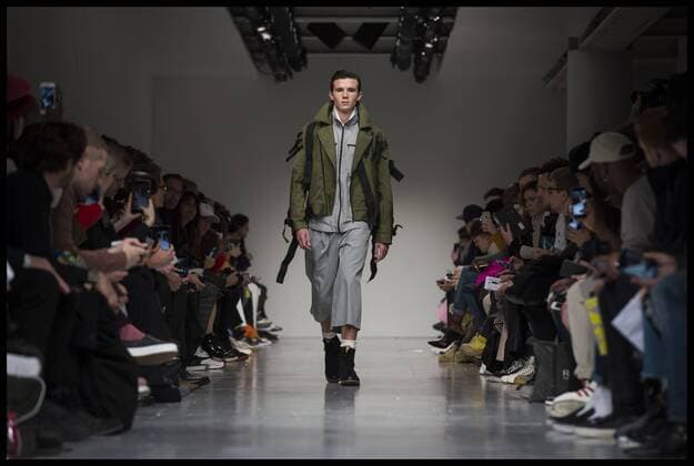 . 08 01 2017. London, United Kingdom. London Fashion Week Men s 2017. Fashion designer Christopher Raeburn on display at the BFC Show Space on The Strand, London, UK.  xBenxStevensx xi-Imagesx IIM-14130-0001