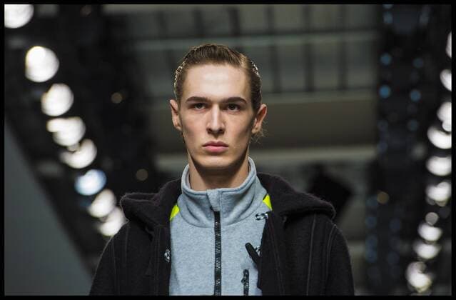. 08 01 2017. London, United Kingdom. London Fashion Week Men s 2017. Fashion designer Christopher Raeburn on display at the BFC Show Space on The Strand, London, UK.  xBenxStevensx xi-Imagesx IIM-14130-0007