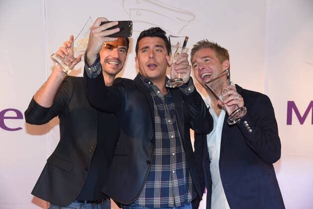 Klubbb3 (Florian Silbereisen, Jan Smith, Christoff) 6. Smago Award im Mercure Hotel Moa in Berlin Moabit am 08.01.2017