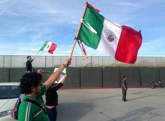 January 8, 2017 - San Diego, CA, USA - TIJUANA, BC-JANUARY 8, 2017:.Unrest over gasoline price hikes in Mexico continues at TijuanaoÂ¢Ã¢öÂ¬Ã¢Â¢s El Chaparral port of entry Sunday. San Diego USA - ZUMAs44_ 20170108_zaf_s44_017