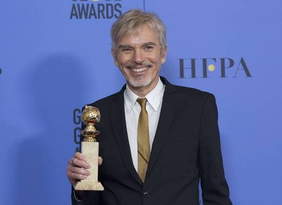 January 8, 2017 - Beverly Hills, California, U.S - After winning the category of BEST PERFORMANCE BY AN ACTOR IN A TELEVISION SERIES ? DRAMA for his role in Goliath, actor Billy Bob Thornton poses backstage in the press room with his Golden Globe Award at the 74th Annual Golden Globe Awards at the Beverly Hilton in Beverly Hills, CA on Sunday, January 8, 2017. Beverly Hills U.S. - ZUMAp124 20170108_zaa_p124_035