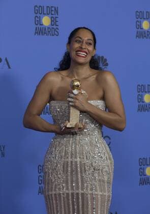 January 8, 2017 - Beverly Hills, California, U.S - After winning the category of BEST PERFORMANCE BY AN ACTRESS IN A TELEVISION SERIES ? COMEDY OR MUSICAL for her role in Black-ish, actress Tracee Ellis Ross poses backstage in the press room with her Golden Globe Award at the 74th Annual Golden Globe Awards at the Beverly Hilton in Beverly Hills, CA on Sunday, January 8, 2017. Beverly Hills U.S. - ZUMAp124 20170108_zaa_p124_038