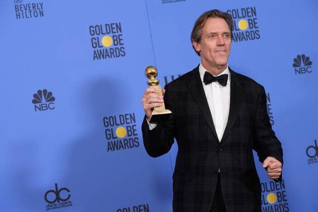 Jan 8, 2017 - Beverly Hills, California, U.S - After winning the category of BEST PERFORMANCE BY AN ACTOR IN A SUPPORTING ROLE IN A SERIES, MINI-SERIES OR MOTION PICTURE MADE FOR TELEVISION for his role in The Night Manager, actor HUGH LAURIE poses backstage in the press room with his Golden Globe Award at the 74th Annual Golden Globe Awards at the Beverly Hilton in Beverly Hills, CA on Sunday, January 8, 2017. Beverly Hills U.S - ZUMAz03_ 20170108_sha_z03_477