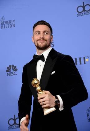 Aaron Taylor-Johnson winner of the award for Best Performance by an Actor in a Supporting Role in Any Motion Picture appears backstage during the 74th annual Golden Globe Awards at the Beverly Hilton Hotel in Beverly Hills, California on January 8, 2017.  LAP20170108664 JIMxRUYMEN
