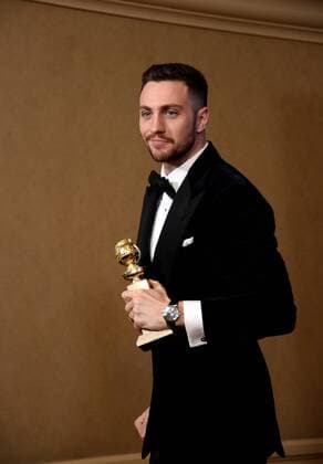 Aaron Taylor-Johnson winner of the award for Best Performance by an Actor in a Supporting Role in Any Motion Picture appears backstage during the 74th annual Golden Globe Awards at the Beverly Hilton Hotel in Beverly Hills, California on January 8, 2017.  LAP20170108667 JIMxRUYMEN