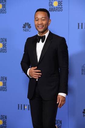 Jan 8, 2017 - Beverly Hills, California, U.S - Presenter JOHN LEGEND poses backstage in the press room at the 74th Annual Golden Globe Awards at the Beverly Hilton in Beverly Hills, CA on Sunday, January 8, 2017. Beverly Hills U.S - ZUMAz03_ 20170108_sha_z03_559