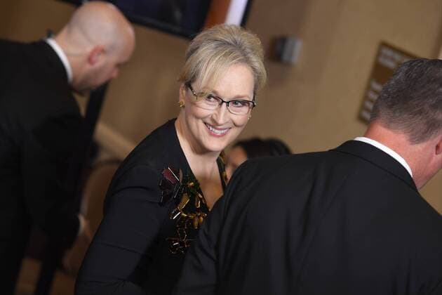 January 8, 2017 - Los Angeles, California, U.S. - MERYL STREEP celebrates receiving the Cecil B. DeMille backstage at 74th Annual Golden Globe Awards, at The Beverly Hilton in Beverly Hills. Los Angeles U.S. - ZUMAz03_ 20170108_zbp_z03_424