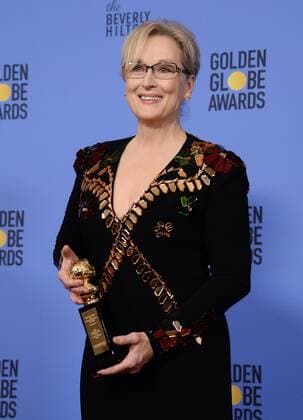 Meryl Streep appears backstage with her Cecil B. DeMille Award during the 74th annual Golden Globe Awards at the Beverly Hilton Hotel in Beverly Hills, California on January 8, 2017.  LAP201701084035 JIMxRUYMEN