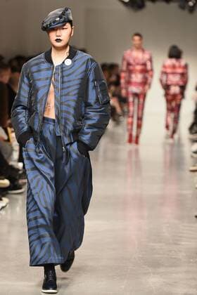 January 8, 2017 - London, United Kingdom - The model walk down the catwalk wearing Sibling s AW17 at London Fashion Week Men on Jan 8th 2017. London United Kingdom  - ZUMAn230 20170108_zaa_n230_652