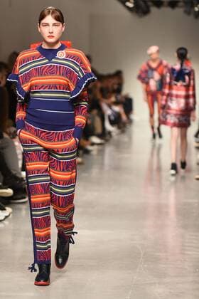 January 8, 2017 - London, United Kingdom - The model walk down the catwalk wearing Sibling s AW17 at London Fashion Week Men on Jan 8th 2017. London United Kingdom  - ZUMAn230 20170108_zaa_n230_648