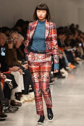 January 8, 2017 - London, United Kingdom - The model walk down the catwalk wearing Sibling s AW17 at London Fashion Week Men on Jan 8th 2017. London United Kingdom  - ZUMAn230 20170108_zaa_n230_644