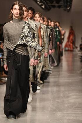 January 8, 2017 - London, United Kingdom - The model walk down the catwalk wearing Ximon Lee s AW17 at London Fashion Week Men on Jan 8th 2017. London United Kingdom  - ZUMAn230 20170108_zaa_n230_645