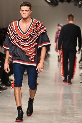 January 8, 2017 - London, United Kingdom - The model walk down the catwalk wearing Sibling s AW17 at London Fashion Week Men on Jan 8th 2017. London United Kingdom  - ZUMAn230 20170108_zaa_n230_626