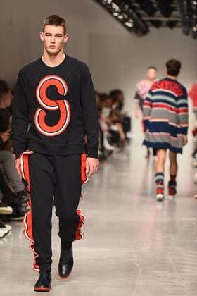 January 8, 2017 - London, United Kingdom - The model walk down the catwalk wearing Sibling s AW17 at London Fashion Week Men on Jan 8th 2017. London United Kingdom  - ZUMAn230 20170108_zaa_n230_628