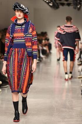 January 8, 2017 - London, United Kingdom - The model walk down the catwalk wearing Sibling s AW17 at London Fashion Week Men on Jan 8th 2017. London United Kingdom  - ZUMAn230 20170108_zaa_n230_632