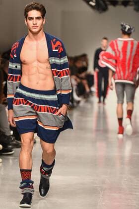 January 8, 2017 - London, United Kingdom - The model walk down the catwalk wearing Sibling s AW17 at London Fashion Week Men on Jan 8th 2017. London United Kingdom  - ZUMAn230 20170108_zaa_n230_623