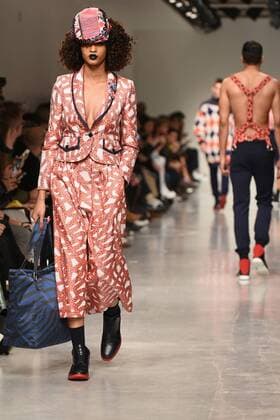 January 8, 2017 - London, United Kingdom - The model walk down the catwalk wearing Sibling s AW17 at London Fashion Week Men on Jan 8th 2017. London United Kingdom  - ZUMAn230 20170108_zaa_n230_543