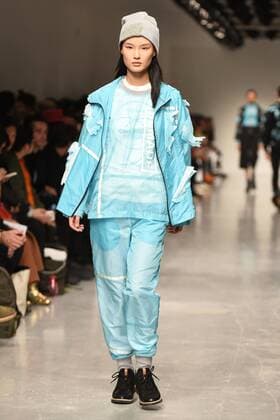 January 8, 2017 - London, United Kingdom - The model walk down the catwalk wearing Christopher Raeburn s AW17 at London Fashion Week Men on Jan 6th 2017. London United Kingdom  - ZUMAn230 20170108_zaa_n230_548