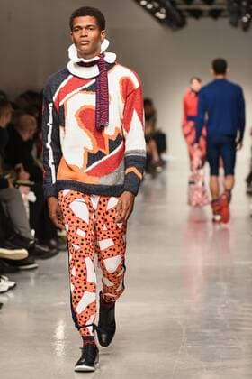 January 8, 2017 - London, United Kingdom - The model walk down the catwalk wearing Sibling s AW17 at London Fashion Week Men on Jan 8th 2017. London United Kingdom  - ZUMAn230 20170108_zaa_n230_559