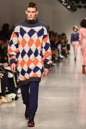 January 8, 2017 - London, United Kingdom - The model walk down the catwalk wearing Sibling s AW17 at London Fashion Week Men on Jan 8th 2017. London United Kingdom  - ZUMAn230 20170108_zaa_n230_571