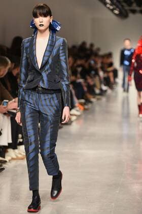 January 8, 2017 - London, United Kingdom - The model walk down the catwalk wearing Sibling s AW17 at London Fashion Week Men on Jan 8th 2017. London United Kingdom  - ZUMAn230 20170108_zaa_n230_574