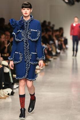 January 8, 2017 - London, United Kingdom - The model walk down the catwalk wearing Sibling s AW17 at London Fashion Week Men on Jan 8th 2017. London United Kingdom  - ZUMAn230 20170108_zaa_n230_584