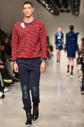January 8, 2017 - London, United Kingdom - The model walk down the catwalk wearing Sibling s AW17 at London Fashion Week Men on Jan 8th 2017. London United Kingdom  - ZUMAn230 20170108_zaa_n230_587