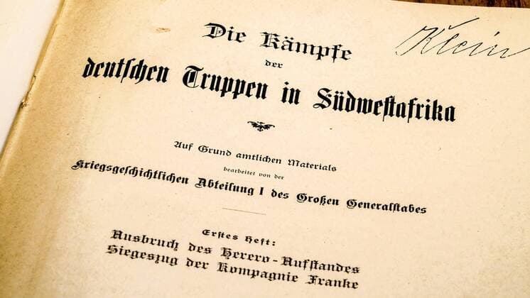 Buch Die Kämpfe der deutschen Truppen in Südwestafrika, Geschichte, Namibia, Genozit, Herero, Kompanie Franke, amtlich, deutsche Schrift, Kolonie, Schutztruppe, Stamm, Ureinwohner