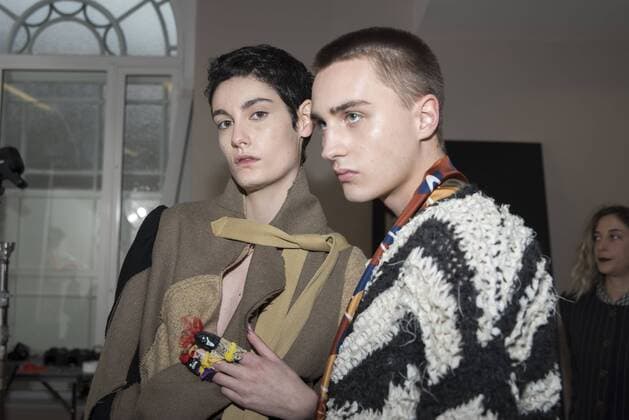 London: Backstage Vivienne Westwood Fashion Show General backstage and atmosphere at Vivienne Westwood s fashion show during London Fashion Week Men s 2017 to present the AW 17 18.  AlbertoxPezzali