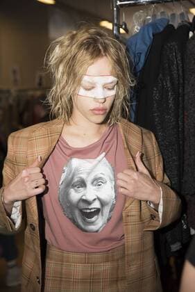 London: Backstage Vivienne Westwood Fashion Show General backstage and atmosphere at Vivienne Westwood s fashion show during London Fashion Week Men s 2017 to present the AW 17 18.  AlbertoxPezzali
