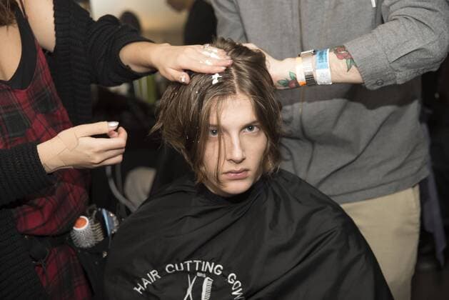 London: Backstage Vivienne Westwood Fashion Show General backstage and atmosphere at Vivienne Westwood s fashion show during London Fashion Week Men s 2017 to present the AW 17 18.  AlbertoxPezzali