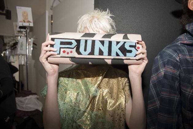London: Backstage Vivienne Westwood Fashion Show General backstage and atmosphere at Vivienne Westwood s fashion show during London Fashion Week Men s 2017 to present the AW 17 18.  AlbertoxPezzali