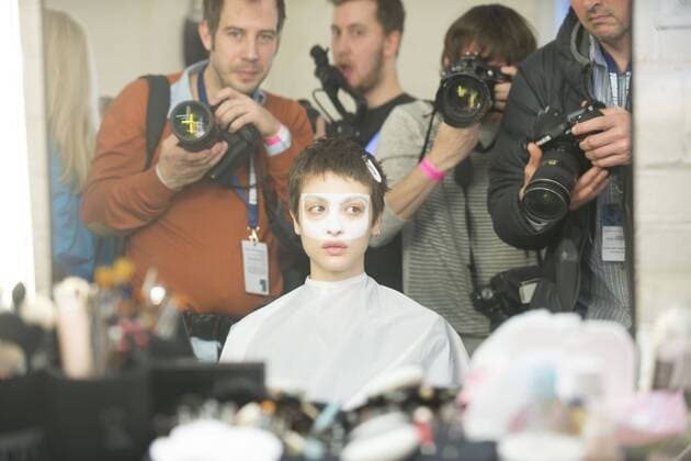 London: Backstage Vivienne Westwood Fashion Show General backstage and atmosphere at Vivienne Westwood s fashion show during London Fashion Week Men s 2017 to present the AW 17 18.  AlbertoxPezzali