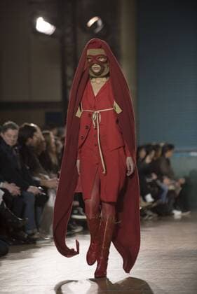London: Vivienne Westwood Fashion Show Vivienne Westwood s runway at LFW Men s January 2017. A model walks the runway at the Vivienne Westwood show during London Fashion Week Men s collections at Seymour Leisure Centre. Dame Vivienne Isabel Westwood is a British fashion designer and businesswoman, largely responsible for bringing modern punk and new wave fashions into the mainstream. Westwood came to public notice when she made clothes for Malcolm McLaren s boutique in the King s Road, which became famous as SEX  AlbertoxPezzali
